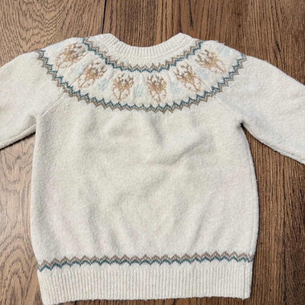 Tommy Bahama Kids Fair Isle Reindeer Christmas Nordic Sweater Size 4T BC - Picture 6 of 8